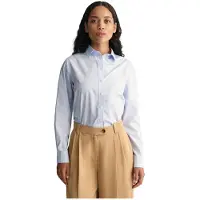 Gant Ganttil kvinder. 4300348 Regular Fit blå poplin-skjorte (36), Casual, Bomuld, Lange ærmer