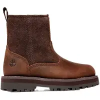 Timberland Timberlandunisex til børn. TB1A28KX2421 Courma Mid Warm brune læderstøvler (23), Fast, Lynlås, Casual, børnetøj