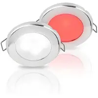 Hella Marine Rustfrit Stål Euroled 75 Rød/hvid Led-lys 120 Mm 3w