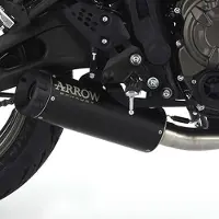 Arrow Rebel With Aluminium Dark End Cap Yamaha Xsr700 ´21-22 Homologeret Lyddæmper
