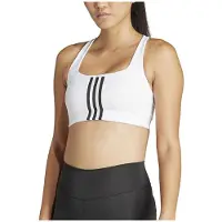 Adidas Sports Bh Powerimpact Medium Support 3-stripes - Hvid Kvinde, størrelse M C-D