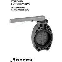 Cepex Stål 34533 Pvc-u Ø90 Butterflyventiler Std-serie Fpm O-ringe Zinkbelagt Aksel