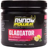 Ryno Power Gladiator Pre-workout Drikkemix Jordbær Citronvand 150gr