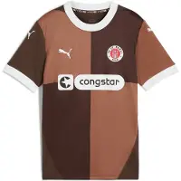 Puma FC St. Pauli 24/25 Home Jersey Youth, Clothing, Espresso Brown/White, 4-5Y