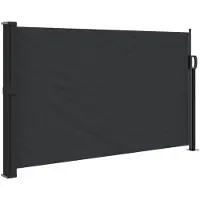vidaXL sidemarkise 120x500 cm sammenrullelig sort