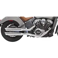 Bassani Xhaust Indian Scout 69 15-16 Ref:8s17sc Ikke-homologeret Slip-on Lyddæmper