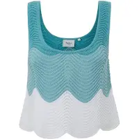 Pepe Jeans Pepe Jeanstil kvinder. PL702151 Top Galea blå (S), Casual, Bomuld, Uden ærmer/stropper