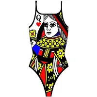 Turbo Queen Of Hearts Tynd Strop Badedragt