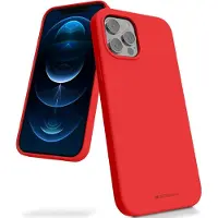 Mercury Silicone iPhone 16 Pro 6,3 cm hvid/rød