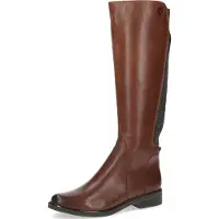 Caprice Boots, brown, made of Leather and textile with Block heel, Size 37