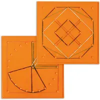 Miniland Sæt Med 6 Farvede Geobrætter 15 Cm