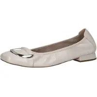 Caprice Ballerina, white, made of Leather with Trapeze heel, Size 39