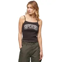 Superdry Superdrytil kvinder. W6011887A Retro Rocker grafisk T-shirt mørkegrå (S/M), Casual, Uden ærmer/stropper, Økologisk bomuld, Bæredygtig