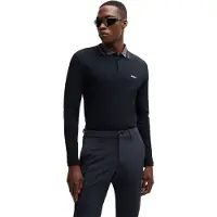 BOSS BOSStil mænd. 50525153 Polo Plisy 2 marineblå (XL), Casual, Bomuld, Lange ærmer