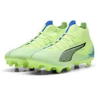Puma Ultra 5 Match + FG/AG Lights Out - Grøn/Hvid/Blå, størrelse 44½