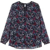 Sheego Bluse blå / rosé / mørkerød