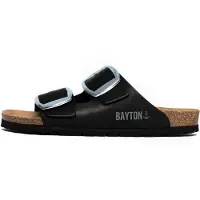 Bayton Pantoletter 'Alicante' lysegrå / sort