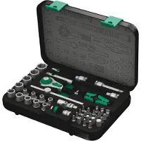 Wera 8100 SA 2 Zyklop Speed-skraldesæt, 1/4"-tilslutning, metrisk, 42 dele