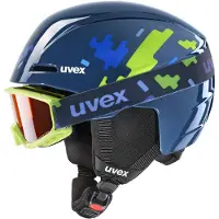 Uvex Viti Set, skihjelm + skibriller, junior, mørkeblå