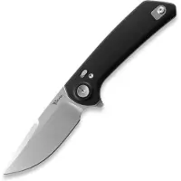 Reate PL-XF Black Aluminum foldekniv, Satin/Stonewash