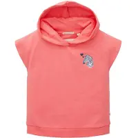 Tom Tailor Printed Sleeveless Hoody Hættetrøje
