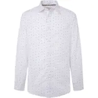 Pepe Jeans Pepe Jeanstil mænd. PM308718 Meir-skjorte hvid (L), Casual, Lange ærmer, Økologisk bomuld, Bæredygtig