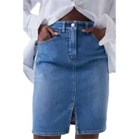 Salsa Jeans Push In Secret Glamour Denim Midinederdel