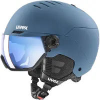 Uvex Wanted Visor, skihjelm med visir, blå