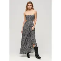 Superdry Sheered Back ærmeløs Lang Kjole
