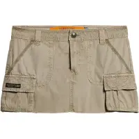 Superdry Superdrytil kvinder. W7210305A Nederdel Utility Parachute taupe (XL), Casual, Bomuld, Gråt