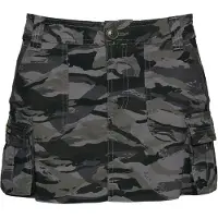 Superdry Superdrytil kvinder. W7210305A Nederdel Utility Faldskærm grå (XL), Casual, Camouflage, Bomuld