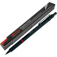 Rotring Rapid Pro mekanisk blyant | HB 2,0 mm blyant til fremdrift af bly | Reduceret blybrud | Mat sort fuldmetal tønde