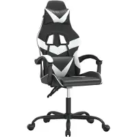 vidaXL gamingstol kunstlæder sort og hvid
