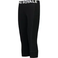 Mons Royale Cascade Merino Base Layer 3/4, skiunderbukser, dame, sort
