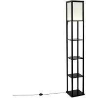 QAZQA Design Gulvlampe Sort og Hvid Inkl. LED - Nea