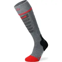 Lenz - Varmesokker - Heat Sock 5.1 Toe Cap Slim Fit Grise / Rouge til UnisexUld - Størrelse 31-34 - Grå