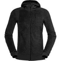 Norrøna - Vandretøj dame - Falketind Alpha120 Zip Hood W Caviar Black til Unisex - Størrelse XS - Sort