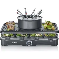 Severin RG 2347, 8 person(er), Plast, Sort, Rektangulær, Dreje, 1,95 m