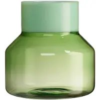 Design Letters Generous vase large Ø16,5 cm Milky green/Green