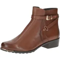 Caprice Bootie, brown, made of Leather with Block heel, Size 38.5