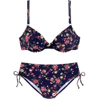 LASCANA Bikini navy / gul / smaragd / rød
