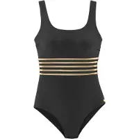 LASCANA Badedragt mørkebeige / guld / sort