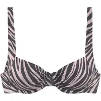 LASCANA Bikinioverdel sort / hvid
