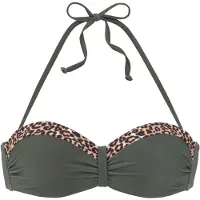 LASCANA Bikinioverdel beige / guld / mørkegrøn / sort