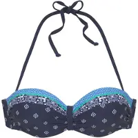 LASCANA Bikinioverdel blå / navy / grøn / hvid