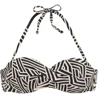 LASCANA Bikinioverdel beige / sort