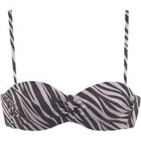 LASCANA Bikinioverdel 'Kaa' lyselilla / sort