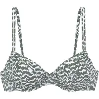 LASCANA Bikinioverdel oliven / hvid