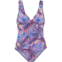 LASCANA Badedragt lyseblå / mørkeblå / gul / pink