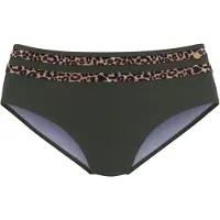 LASCANA Bikinitrusse 'Adelin' nude / umbra / mørkegrøn / sort